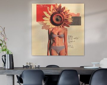 Zonnebloem in zomerse look van Poster Art Shop