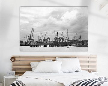 De havenkranen van Rotterdam. van Johan Kalthof