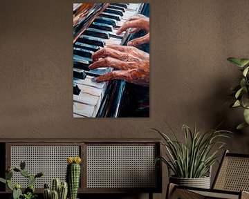 Tanz der Hände am Klavier von Poster Art Shop