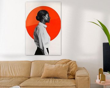 Stylish silhouette in front of red by Poster Art Shop