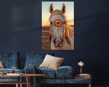 Wonderful horse in the sunset by Poster Art Shop