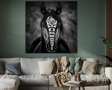 Zebra-achtige elegantie in zwart en wit van Poster Art Shop