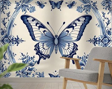 Delfter Blau Schmetterling von FoXo Art
