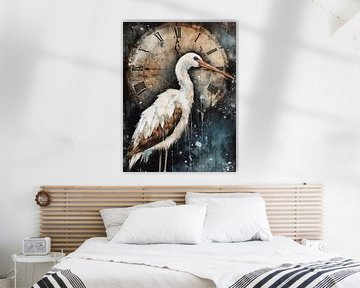 aquarel kraanvogel van haroulita