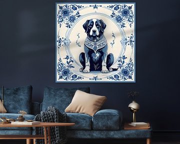 Delftsblauw Hond van FoXo Art