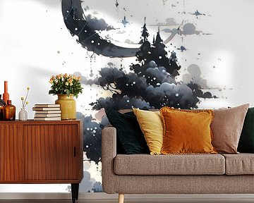 Mond und Baum von haroulita