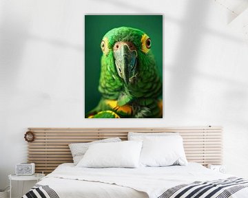 Groene papegaai van haroulita