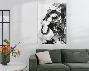 Het silhouet van de draak van Demiourgos