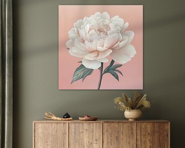 Flower on pink background by Imagine
