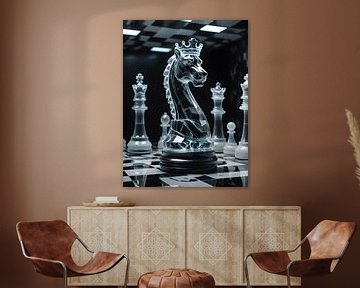 Koninklijk schaakpaard in modern design