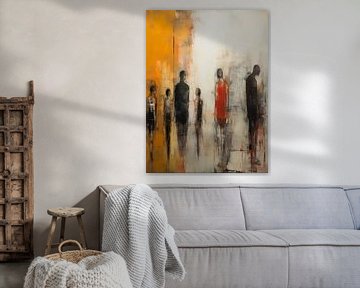 Mensen Wandelend Stijl Abstract van TOAN TRAN