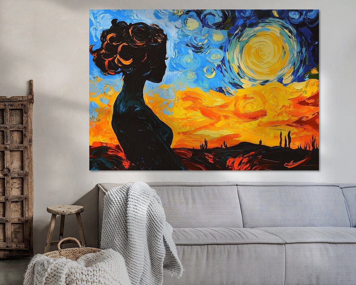Voorbeeld van het werk in een kamer