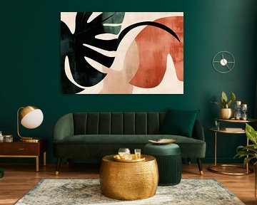 Abstracte plantvormen in kleuren van Poster Art Shop