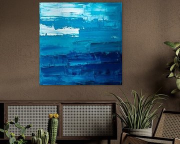 Abstracte wereld van blauwe tinten