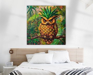 Uil of ananas? Een dubbelleven! van Poster Art Shop