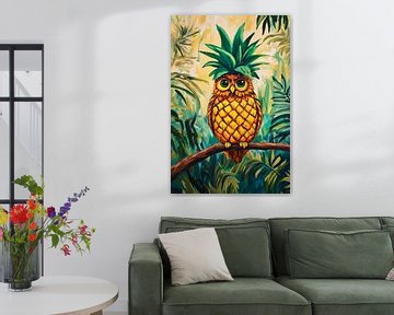 Uil of ananas? Een creatief dier! van Poster Art Shop