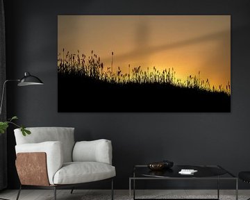 Nederlands landschap in silhouette van Jan Linskens