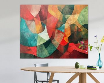 Abstract Schilderij | Swirling Waves Harmony van Kunst Kriebels