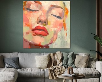 Woman with closed eyes by Poster Art Shop