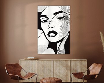 Moderne Schönheit in schwarz-weiß von Poster Art Shop