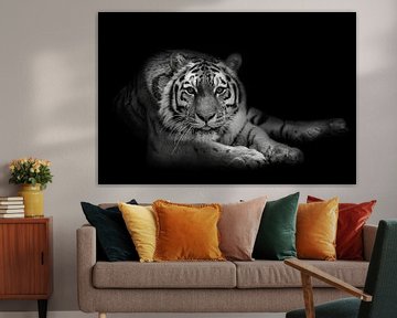 I see you! (Siberische tijger) van Anja Wessels Fotografie