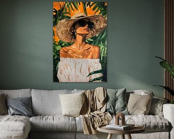 Zomerse elegantie in de jungle van Poster Art Shop