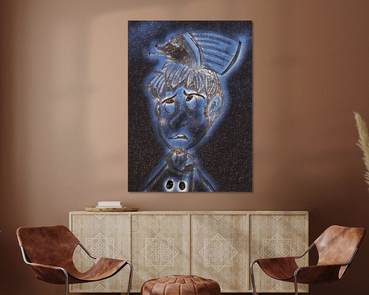Voorbeeld van het werk in een kamer
