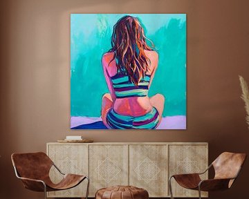 Calme estival au bord de la mer sur Poster Art Shop
