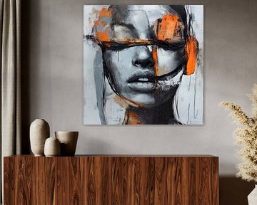 Face in an abstract world of colour by Poster Art Shop
