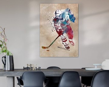 Hockey player sport art #hockey #sport by JBJart Justyna Jaszke