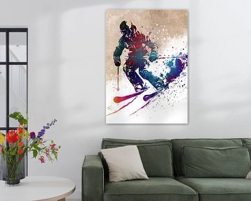 Skisport kunst #ski #sport van JBJart Justyna Jaszke