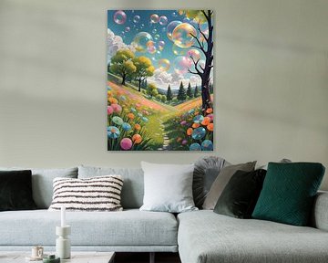 Fabelachtige bloemenpracht met zeepbellen van Bart Veeken