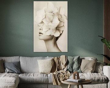 Vrouw met bloemen van Imagine