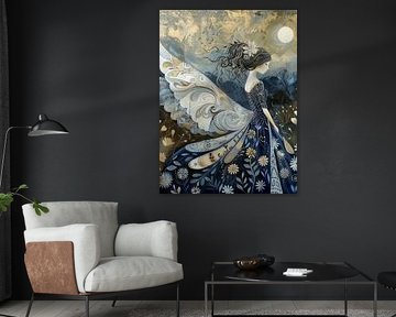 Engel van de nacht stijl abstract