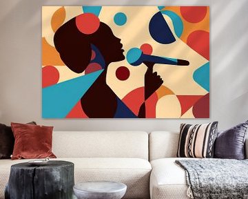Kunstig zingen in kleuren van Poster Art Shop