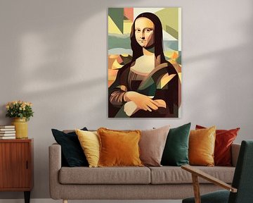 Moderne Mona Lisa in kleuren van Poster Art Shop
