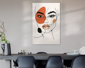 Moderne gezichtsillustratie