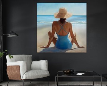 Pause estivale à la plage sur Poster Art Shop