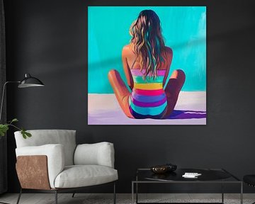 Summery colours on the beach by Poster Art Shop