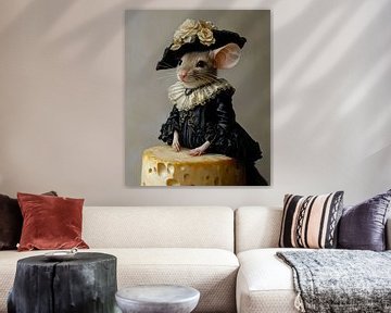 Oud portret van een muis van But First Framing