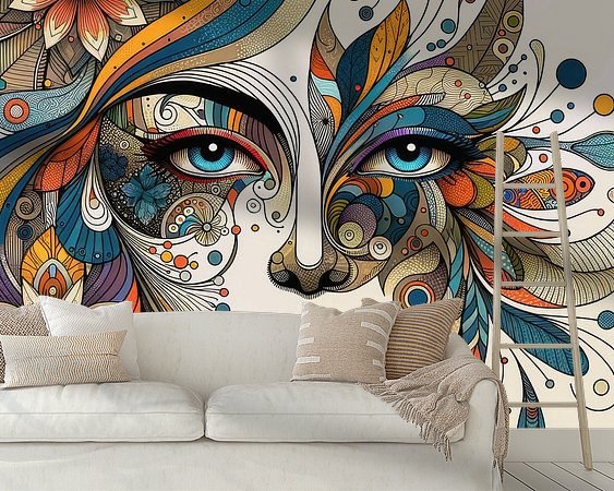 Voorbeeld van het werk in een kamer