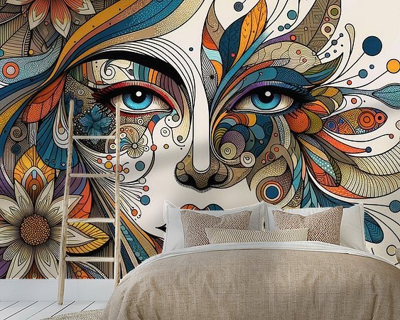 Voorbeeld van het werk in een kamer