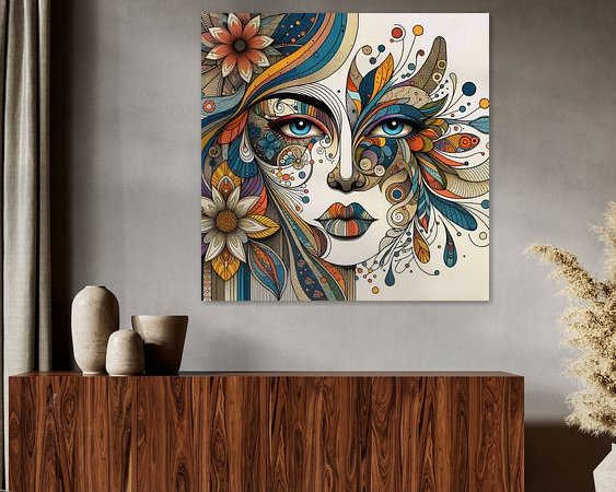 Voorbeeld van het werk in een kamer