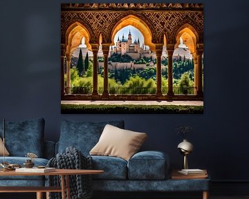 Kasteel Dreamscapes - Alcazar van Segovia 1 van Johannas Art Creations