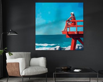 Journée radieuse à la mer sur Poster Art Shop