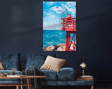 Stand guard on the red viewing platform by Poster Art Shop