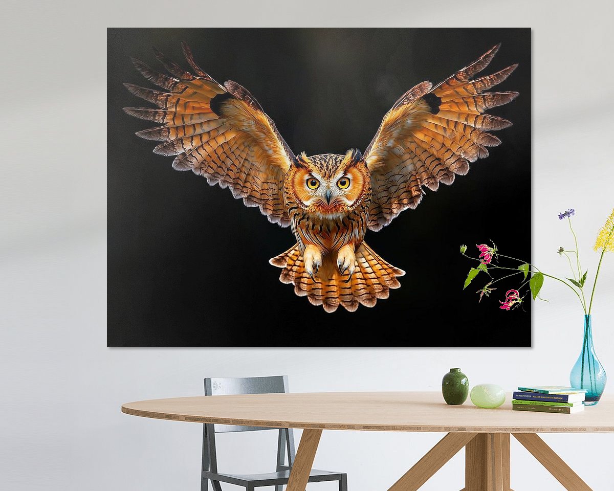 Voorbeeld van het werk in een kamer