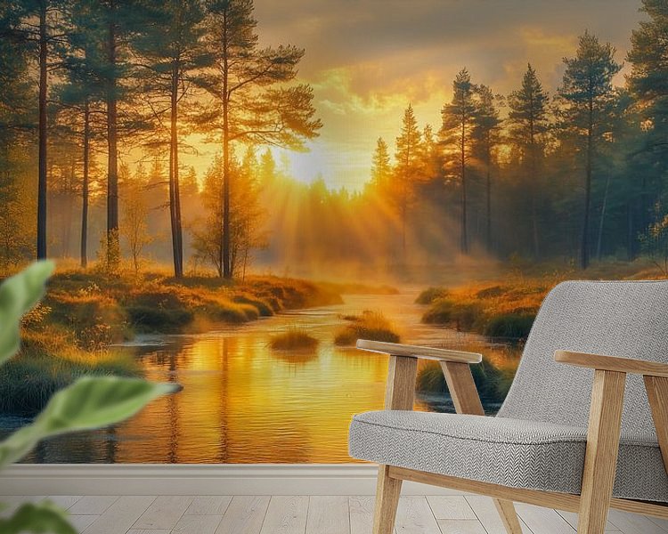 Voorbeeld van het werk in een kamer