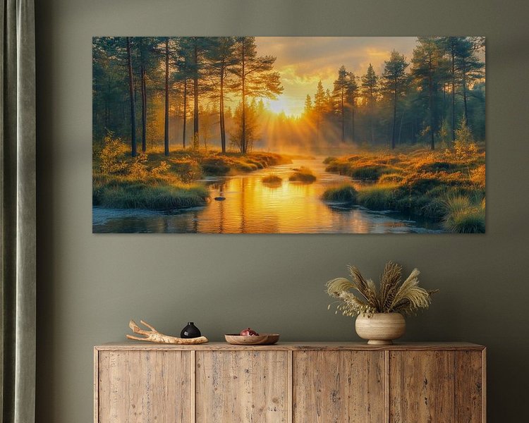 Voorbeeld van het werk in een kamer