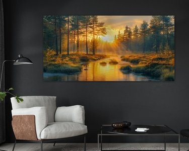 Voorbeeld van het werk in een kamer